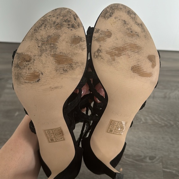 Also Black Strappy Heel - Picture 3 of 4